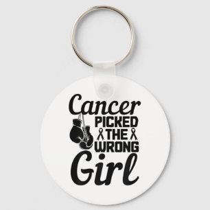 Picked The Wrong Girl Breast Cancer Awareness Mont Key Ring