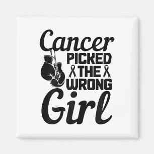Picked The Wrong Girl Breast Cancer Awareness Mont Magnet