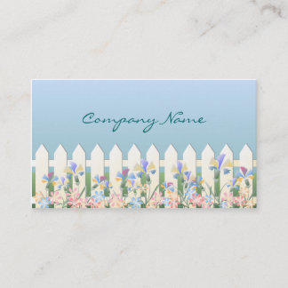 Picket Fence and Flowers Business Card