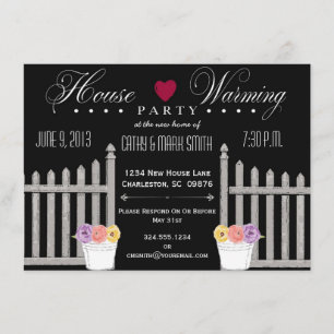 Picket Fence HouseWarming Party Invitation