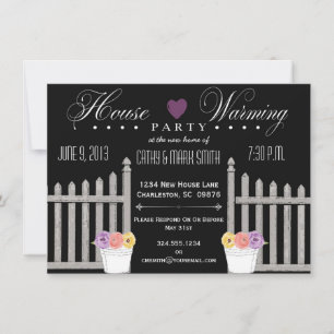 Picket Fence HouseWarming Party Invitation