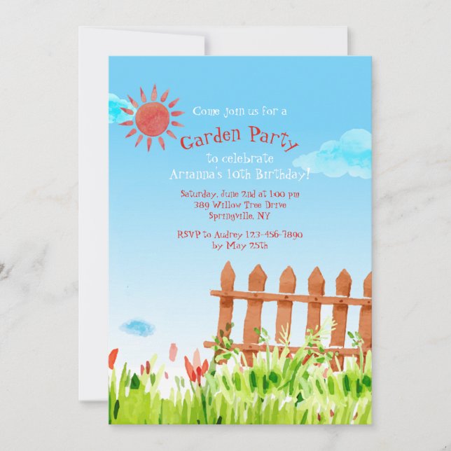 Picket Fence Invitation (Front)