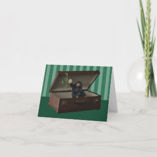 Pickett & Teddy in Briefcase Note Card