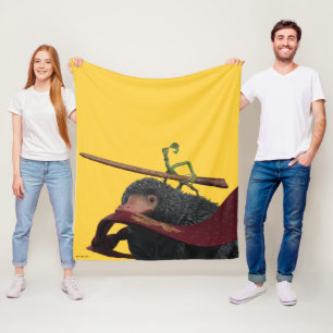 Pickett & Teddy With Wand and Tie Fleece Blanket