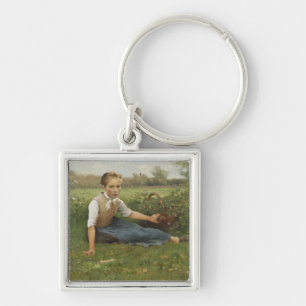 Picking Flowers   1882 Key Ring