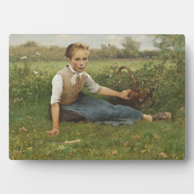 Picking Flowers | 1882 Plaque (Front)