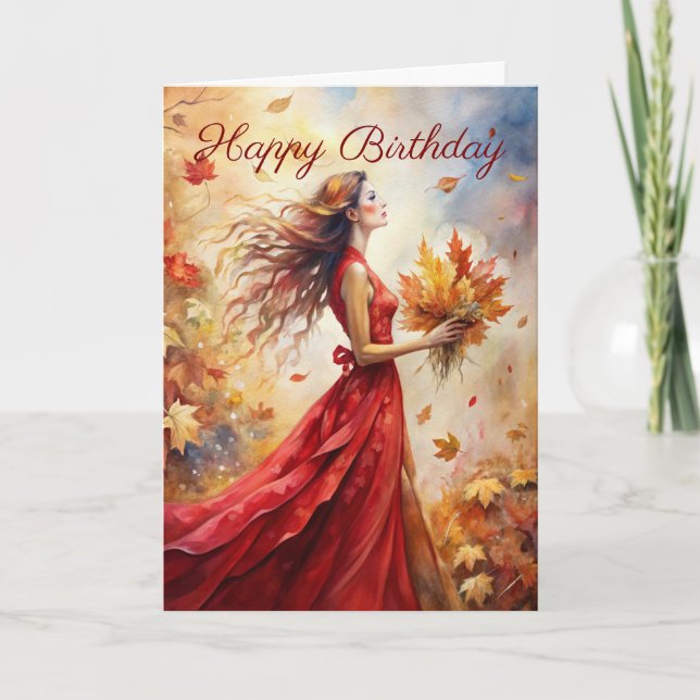 Picking Flowers Birthday Card (Front)