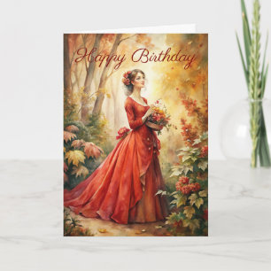 Picking Flowers Birthday Card