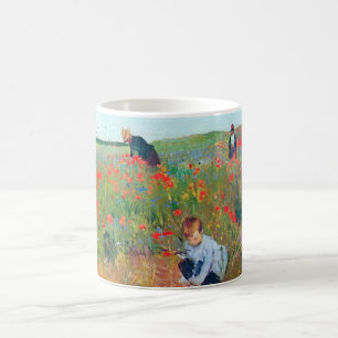 Picking Flowers in a Field, Mary Cassatt Coffee Mug