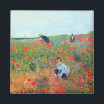 Picking Flowers in a Field, Mary Cassatt Magnet<br><div class="desc">Mary Stevenson Cassatt (May 22, 1844 – June 14, 1926) was an American painter and printmaker. She was born in Allegheny City, Pennsylvania (now part of Pittsburgh's North Side), but lived much of her adult life in France, where she first befriended Edgar Degas and later exhibited among the Impressionists. Cassatt...</div>
