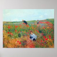 Picking Flowers in a Field, Mary Cassatt