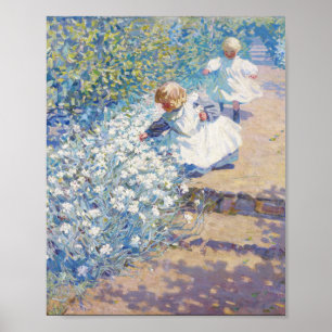 Picking Flowers painting by Helen McNicoll Poster