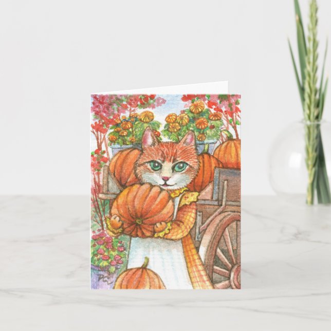 Picking Pumpkin note card (Front)