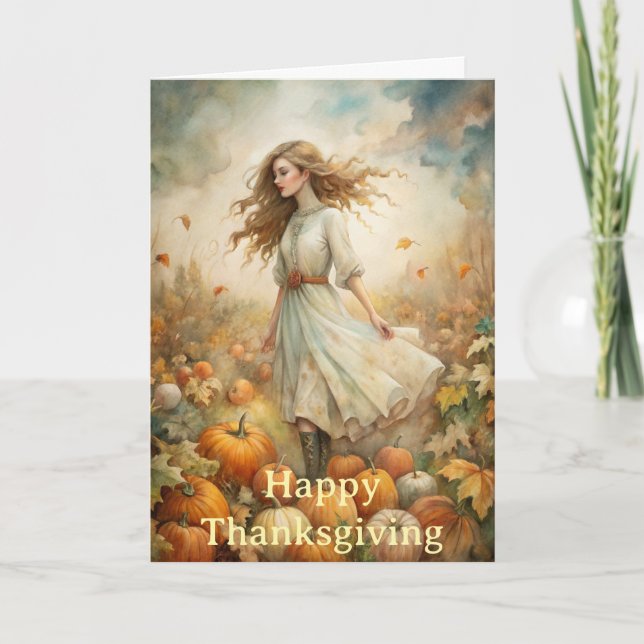 Picking Pumpkins Holiday Card (Front)