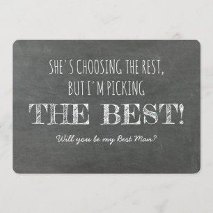 Picking the BEST - Best Man Proposal Invitation