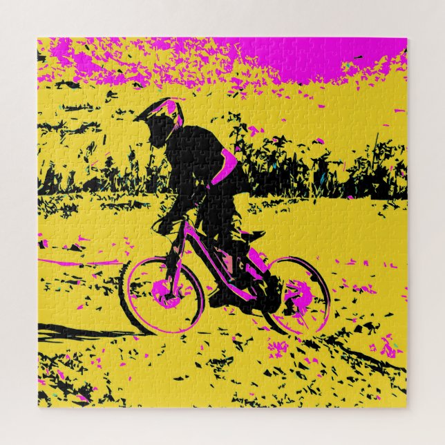 Picking up Speed - Mountain Biker  Jigsaw Puzzle (Vertical)