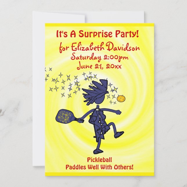 Picklball Party Invitation (Front)