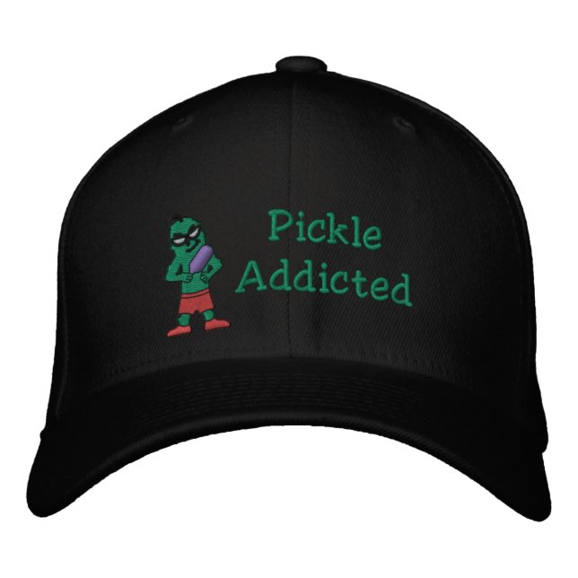 Pickle addicted Embroidered Hat. Hat (Front)