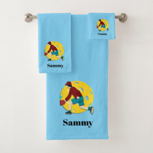 Pickle Ball Bath Towel Set