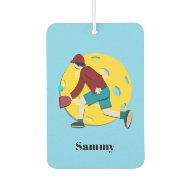 Pickle Ball Car Air Freshener (Front)
