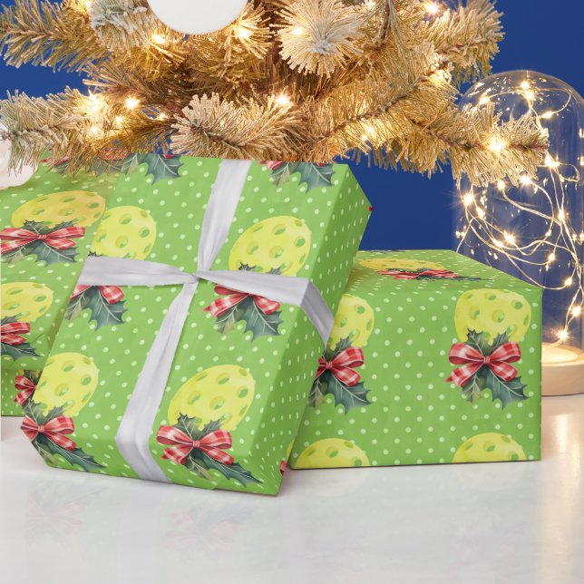 Pickle ball Christmas themed Wrapping Paper (Holidays)