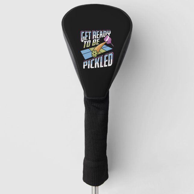 Pickle Ball Design for a Pickleball Player         Golf Head Cover (Front)