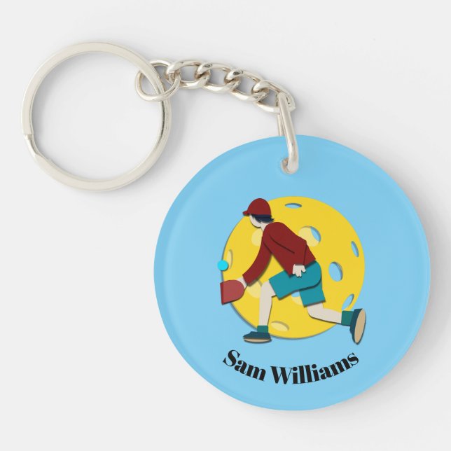 Pickle Ball Key Ring (Front)