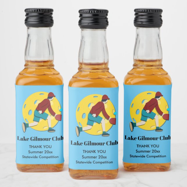 Pickle Ball Liquor Bottle Label (Bottles)