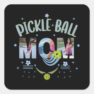 Pickle ball Mum Cute Design active mum Mothers day Square Sticker