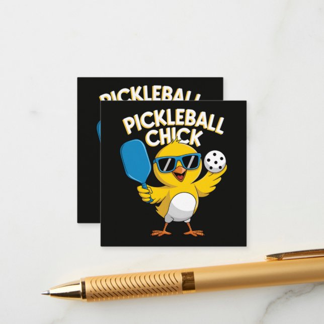 Pickle ball Pickleball Chick Enclosure Card (Front/Back In Situ)