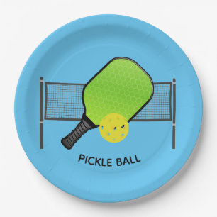 Pickle Ball Pickleball Design Paper Plates