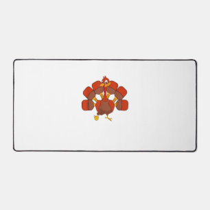 Pickle Ball Player Thanksgiving Paddleball Turkey Desk Mat