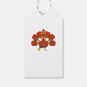 Pickle Ball Player Thanksgiving Paddleball Turkey Gift Tags
