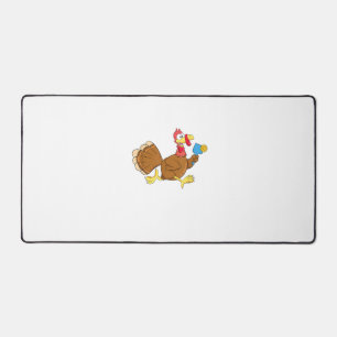 Pickle Ball Player Turkey Paddleball Thanksgiving Desk Mat