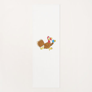 Pickle Ball Player Turkey Paddleball Thanksgiving Yoga Mat
