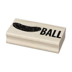 Pickle ball rubber stamp