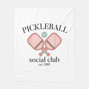 Pickle Ball Social Club EST 1965 Men Women Fleece Blanket
