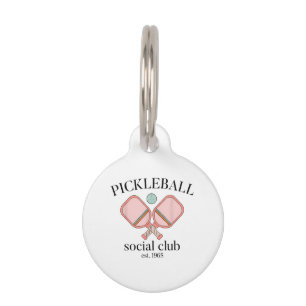 Pickle Ball Social Club EST 1965 Men Women Pet Tag