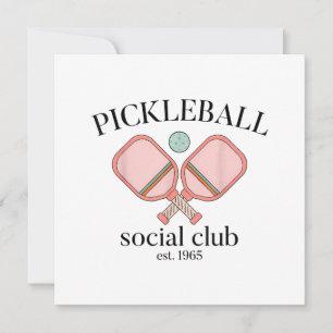 Pickle Ball Social Club EST 1965 Men Women Thank You Card