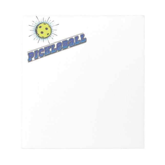Pickle Ball Starburst Notepad (Front)