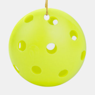 Pickle BAll Yellow Ceramic Ornament