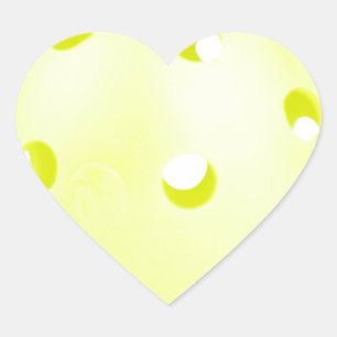 Pickle BAll Yellow Heart Sticker