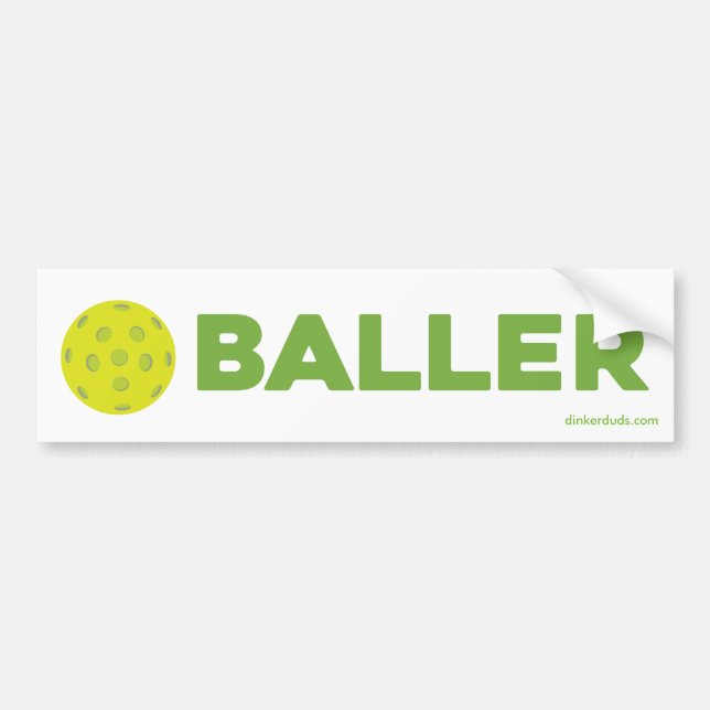(Pickle)Baller Pickleball Bumper Sticker (Front)