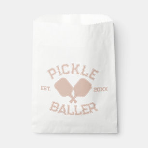 Pickle Baller Pickleball Collegiate Typography Favour Bag