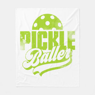 Pickle Baller Pickleball Fleece Blanket
