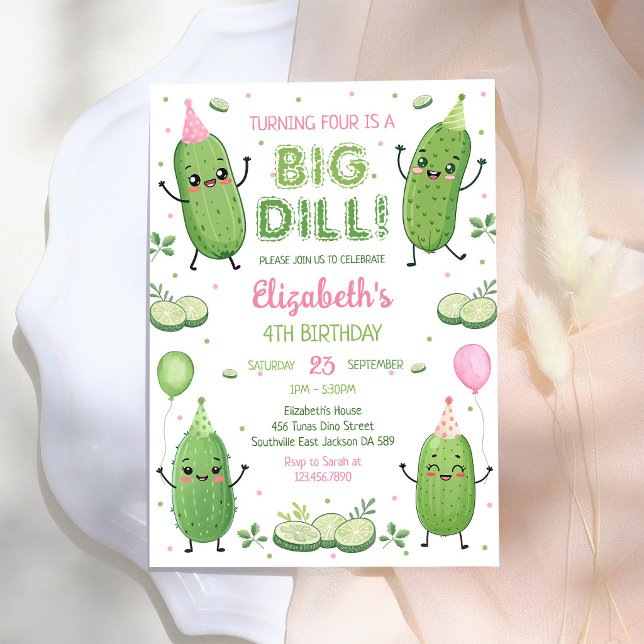 Pickle Big Dill Party Birthday Invitation (Creator Uploaded)