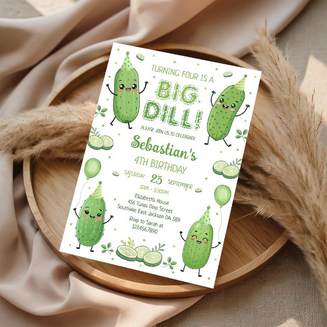 Pickle Big Dill Party Birthday Invitation (Creator Uploaded)