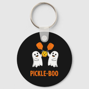 Pickle-boo funny ghost halloween pickleball key ring