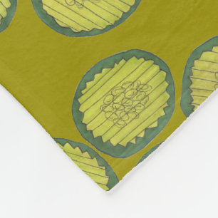PIckle Chips Homemade Sweet Pickles Foodie Gift Fleece Blanket