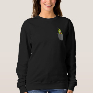 Pickle Fake Pocket Vegan Food  Cucumber Sweatshirt